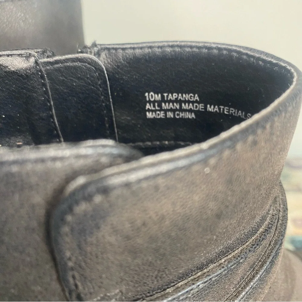 Black Ankle Boots with Buckle‎ Details SZ 10